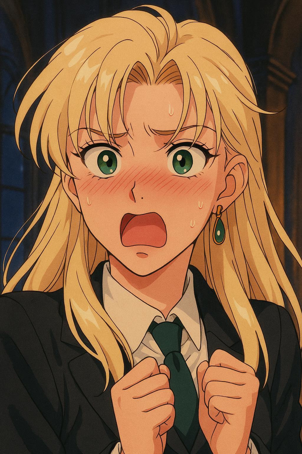 Malfoid looking flustered